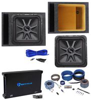KICKER 45L7R154 15" 1800 Watt L7R Car Subwoofer+Vented Box+Mono Amplifier+Wires