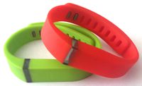 Large 1pc Real Red 1pc Lime Green Band for Fitbit FLEX Only With Clasps Replacement /No tracker/