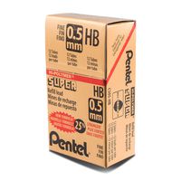 Pentel Super Hi-Polymer Lead Refill, 144 Pieces, 0.5mm Fine, 6H (C505-6H)