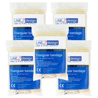 LINE2design Triangular Bandage First Aid Bandage Fracture Fixation Emergency 5Pk