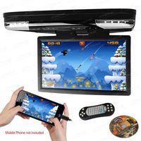 XTRONS 15.6 Inch 1080P Video HD Digital Widescreen Car Overhead Coach Caravan Roof Flip Down DVD Player Game Disc HDMI Port