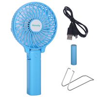Honsky Handheld Fan, Small Desk Fan: Battery Operated, 3 Speeds, USB Rechargeable, Foldable Electric Personal Fan, Household Fan, Table Fan, for Office Home Outdoor Travel Camping,2000mAh,Blue