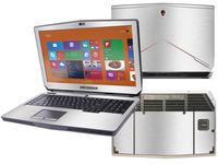 Decalrus - Protective Decal for 2015 Alienware 17 R3 (17.3" Screen) Laptop Silver Texture Brushed Aluminum Skin Carbon Fiber Skins case Cover wrap BA2015alienwareR3_17Silver