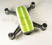 DJI Spark Racing Stripes Graphic Wrap Skin Decal (Lime Green)
