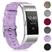 Humenn Bands Compatible with Fitbit Charge 2, Breathable Woven Fabric Quick Replacement Wristband Straps, Women Men