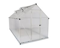 Palram HG5014 Mythos Hobby Greenhouse, 6' x 14' x 7', Silver