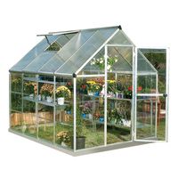 Palram HG5508 Hybrid Hobby Greenhouse, 6' x 8' x 7', Silver