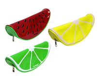 Inkology Wide-Gusset Fruit Pencil Pouch, 10 x 2.5 Inches, Assorted Design Will Vary, 1 Count, 441-7