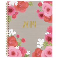 Cambridge 2019 Weekly & Monthly Planner, 8-1/2" x 11", Large, Customizable Clear Poly Cover, Arabella (1157-901)