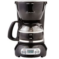 Continental Electric CP43929 Digital 4 Cup Coffee Maker, Black