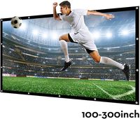 100 inch Projector Screen Outdoor Indoor 16:9 Diagonal NIERBO Projection Screen Portable 4K 3D Projector Movie Screen Support Front Rear Projection