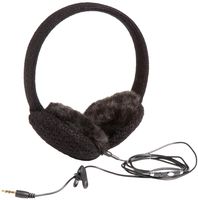 Lobers Women's Solid Headphone Earmuffs, Black, One Size