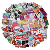 Cute Stickers for Laptop [63pcs] Cute, Positive, Lovely, Trendy, Aesthetic, Waterproof Vinyl Sticker for Teen, Girls, Feminists - for Water Bottles Laptop Hydro flasks Guitar Computer (Trendy)