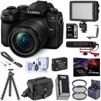 Panasonic LUMIX G95 20.3 Megapixel Mirrorless Digital Camera, 12-60mm F3.5-5.6 Lens, Bundle with RODE VideoMic GO, LED Light, Joby GorillaPod 3K, Filters, Peak Design Wrist Strap, 64GB SD Card + More