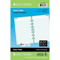 Day-Timer Lined Note Pages, Loose-Leaf, Desk Size, 5.5 x 8.5 Inches, White, 2 Pack (87275)