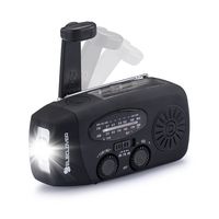 [Upgraded Version] ELECLOVER Portable Dynamo Emergency Solar Crank AM/FM/NOAA(WB) Weather Radio with LED Flashlight, Cell Phone Portable Charger, Black