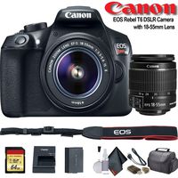 Canon EOS Rebel T6 DSLR Camera with 18-55mm Lens (1159C003) - Starter Bundle