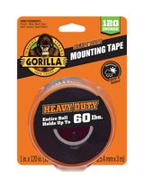 Gorilla Heavy Duty Double Sided Mounting Tape XL, 1" x 120", Black (Pack of 1)