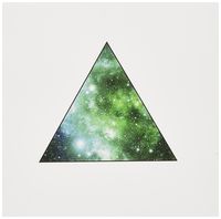 3dRose Outer Space Triangle Blue-Green Galaxy Stars Hipster Galaxies Greeting Cards, Set of 6 (gc_183920_1)