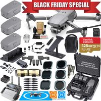 DJI Mavic 2 Pro Drone Quadcopter and Fly More Kit Combo New Hard Case Bundle Comes with 3 Batteries, Hasselblad Camera Gimbal, Hard Rugged Carrying Case & Must Have Accessories