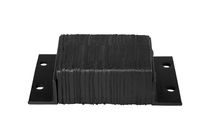 Rubber Dock Bumper, Rectangular, Laminated, Horizontal Mount, 4 Holes, 14" Length, 6" Width, 4" Depth