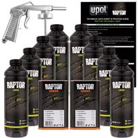 U-Pol Raptor Black Urethane Spray-On Truck Bed Liner Kit w/Free Spray Gun, 8 Liters