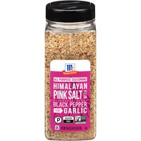 McCormick Himalayan Pink Salt with Black Pepper and Garlic All Purpose Seasoning, 18.5 oz