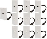 Buyer's Point HDMI Wall Plate [UL Listed] with 6-Inch Pigtail (10, White)