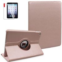 iPad 9.7 inch 2018 2017 Air1 Case with Screen Protector and Stylus - iPad 5th 6th Generation Case - 360 Degree Rotating Stand, Auto Sleep Wake, Shockproof -A1822 A1823 A1474 A1475 (Rose Golden)
