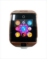 COLOFAN C02 Men and Women Bluetooth Smart Watches Can Plug Mobile Phone Card Phone Camera Sport Watch Pedometer (Gold with White Band)