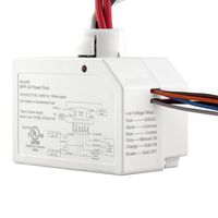 Enerlites MPP-24 Ceiling Sensor Low Voltage Power Pack for Low Voltage Sensor and Package, Self Contained Power Supply Relay System 120~277V AC to 24V DC, White