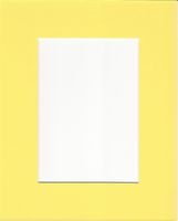 Pack of 5 11x14 Yellow Picture Mats with White Core for 8x10 Pictures