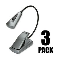 Carson FlexNeck Plus Ultra Bright, Fully Adjustable LED Gooseneck Reading Lights for Books, Magazines, E-Readers, Tablets, Kindles, Nooks, Crafts and Hobbies - Set of 3 (FL-66MU)