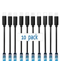 Mopower Short USB Type C Cable,10 Pcs 0.5FT High Speed USB 2.0 A Male to USB C Male Charge and Sync Cables for Samsung Galaxy Note 9 8 S10 S9 Plus,LG G7 G6 V35 V30,Motorola,Nexus 6P 5X Black (10-PACK)