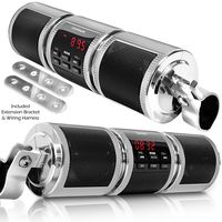 Newest Style Waterproof Silver Bluetooth Motorcycle Scooter Bicycle ATV Jet Ski Stereo System Radio FM Radio MP3 Player