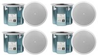 (8) JBL Control 18C/T 8" 70v Commercial White Ceiling Speakers for Restaurant