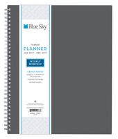 Blue Sky 2017 Weekly & Monthly Planner, Wire-O Binding, Charcoal Cover, 8.5" x 11", Enterprise (19563)