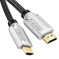 HDMI Cable (6ft)- HDMI 2.0 (4K @ 60Hz) Ready - 30AWG Braided Cord - High Speed 18Gbps - Gold Plated Connectors - Ethernet/Audio Return - Video 4K 2160p HD 1080p 3D - Playstation PS4 PC, TV