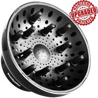 Hairizone Universal Hair Diffuser Adaptable for Blow Dryers with D-1.7-Inch to 2.6-Inch for Curly or Wavy Hair, Shiny Black