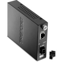 TRENDnet Intelligent Fiber Media Converter, 1000Base-T to 1000Base-LX Dual Wavelength Single Mode SC Fiber (40 km / 24.85 miles)Fiber to Ethernet Converter, RJ-45, Lifetime Protection, TFC-1000S40D3