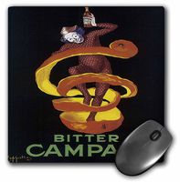 3dRose 8 x 8 x 0.25 Inches Mouse Pad, Vintage Bitter Campari European Art Advertising Poster (mp_129954_1)