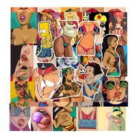 50pcs Sexy Beauty Girls Stickers for Water Bottles Laptop Motorcycle Bicycle Skateboard Luggage Decal Graffiti Patches Stickers