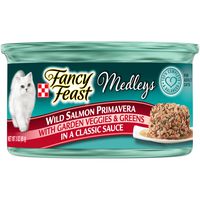 Purina Fancy Feast Wet Cat Food, Medleys Wild Salmon Primavera With Garden Veggies & Greens in Sauce - (24) 3 oz. Cans
