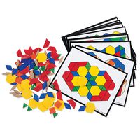 Learning Resources Pattern Block Activity Pack, Geometric Shapes, 160 Pieces, Ages 6+