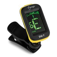Django Guitar Tuner by Pick Geek | for Acoustic, Bass, Electric, Ukulele, Violin, Classical Guitars | Fast and Accurate | Includes Chromatic Tuning | Clip-on and Easy To Use | Battery Included