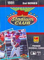 1991 Topps Stadium Club Series 2 Baseball Box of Card Packs - Possible Gwynn, Bagwell Rookie, Randy Johnson, Ripken, Yount