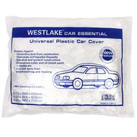 WEST LAKE Car Essential Universal Disposable Clear Plastic Car Cover Shield Rain Snow Hail Dust Garage Great for SUV, Sedan, Sport Cars, Antique Cars, etc.