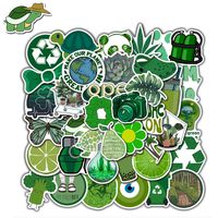 Teens VSCO Vinyl Stickers for Laptop Water Bottles, (50-Pack) Cute Waterproof Stickers for Hydro Flask (Green Series)