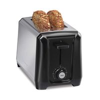 Hamilton Beach Stainless Steel 2 Slice Extra Wide Toaster with Shade Selector, Toast Boost, Slide-Out Crumb Tray, Auto-Shutoff and Cancel Button, Black (22671)