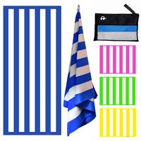 Elite Trend Microfiber Beach Towel for Travel:Oversized XL 78 x 35, 63x63,71x31Inch Quick Drying, Lightweight, Fast Dry Shower & Body Towels, Sand Free, Perfect (Cabana 1BLU, EXTRA LARGE (78X35-INCH))